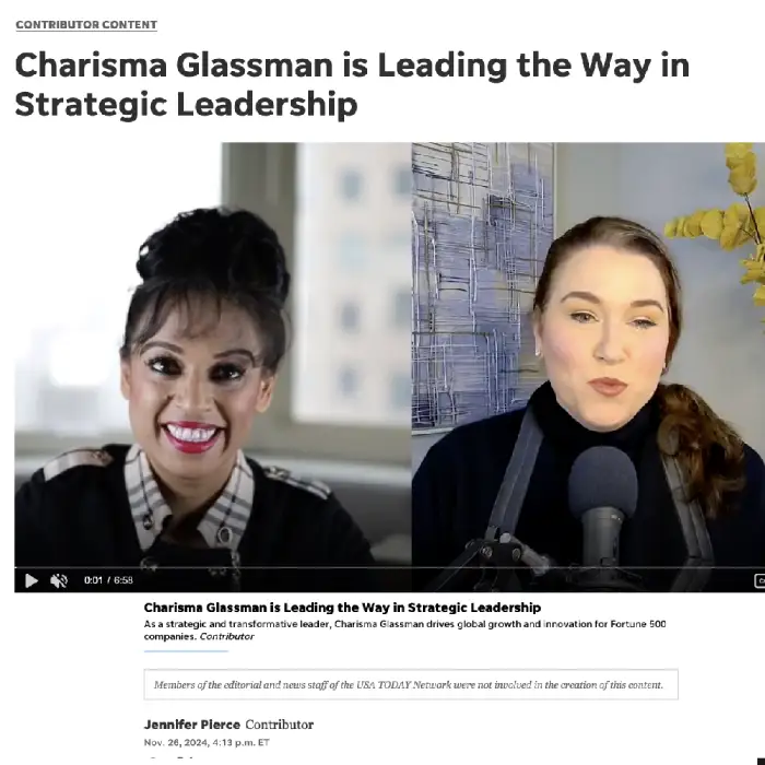 USA Today National Feature: Recognized as Strategic Leadership Transformation Pioneer by Charisma Glassman